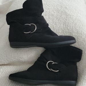 Size 7 black booties from KOHL'S